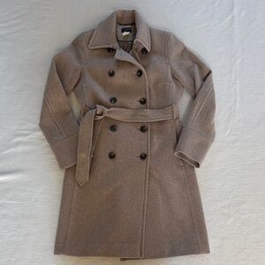 J. Crew Tan Double-Breasted Trench Coat Size 8